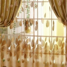 Μοντέρνα Διαφανής Κουρτίνα Κατά Παραγγελία Κουρτίνα Μινιμαλιστική Ζακάρ Σαλόνι
