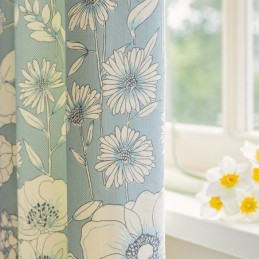 Κουρτίνες Αμερικανικού Στιλ Με Floral Εκτύπωση