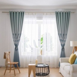 Κουρτίνες Υψηλής Ακρίβειας, Μοντέρνα, Απλή Εκτύπωση Τοπίου Με Μελάνι