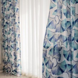 Κουρτίνα Κατά Παραγγελία Με Τυπωμένο Φύλλο Σε Σκανδιναβικό Στιλ
