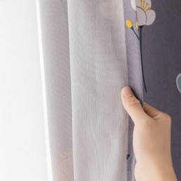 Βαμβακερή Κουρτίνα Κατά Παραγγελία, Με Φλοράλ Στάμπα, Σε Σκανδιναβικό Στιλ