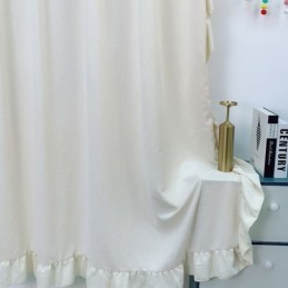Nordic Chenille Κουρτίνα Κατά Παραγγελία Μονόχρωμη Με Ραφές Για Σαλόνι, Υπνοδωμάτιο