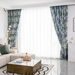 Βαμβακερή Κουρτίνα Κατά Παραγγελία, Τυπωμένη Σε Αμερικανικό Στυλ