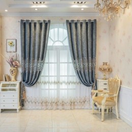 Κουρτίνα Συσκότισης Κατά Παραγγελία Γεωμετρικό Κέντημα Σκανδιναβικό Στυλ Για Σαλόνι/Υπνοδωμάτιο