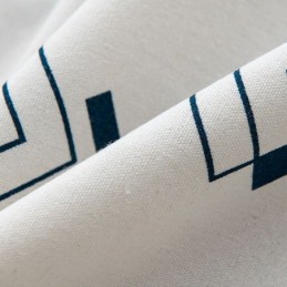 Γεωμετρική Τυπωμένη Λινή Κουρτίνα Κατά Παραγγελία, Σκανδιναβικό Στυλ Για Σαλόνι/Υπνοδωμάτιο