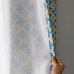 Κουρτίνα Κατά Παραγγελία, Γεωμετρική Εκτύπωση, Σκανδιναβικού Στιλ