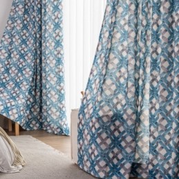 Βαμβακερή Κουρτίνα Κατά Παραγγελία, Τυπωμένη Σε Σκανδιναβικό Στιλ