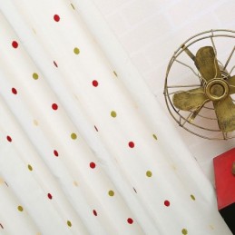Κεντημένη Βαμβακερή Κουρτίνα Κατά Παραγγελία Με Σχέδιο Nordic Storm Dot Για Σαλόνι/Υπνοδωμάτιο