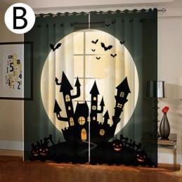 Κουρτίνες Halloween Ψηφιακή Εκτύπωση Αμερικανικού Στυλ