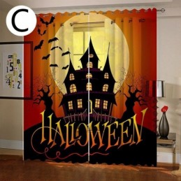 Κουρτίνες Halloween Ψηφιακή Εκτύπωση Αμερικανικού Στυλ