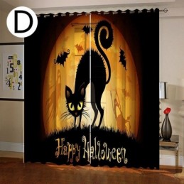 Κουρτίνες Halloween Ψηφιακή Εκτύπωση Αμερικανικού Στυλ