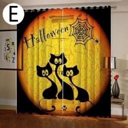 Κουρτίνες Halloween Ψηφιακή Εκτύπωση Αμερικανικού Στυλ