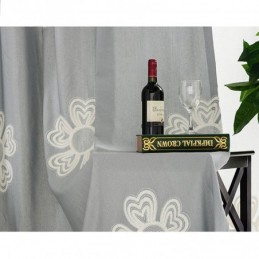 Κεντημένη Κουρτίνα Σκανδιναβικού Στιλ, Κατασκευασμένη Κατά Παραγγελία, Με Λουλούδι Από Πολυβαμβάκι Για Σαλόνι, Υπνοδωμάτιο