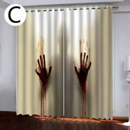 Κουρτίνα Κατά Παραγγελία Κουρτίνα Horror Castle Ψηφιακή Εκτύπωση American Curtains