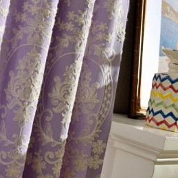 Ευρωπαϊκή Βαμβακερή Κουρτίνα Συσκότισης Κατά Παραγγελία Με Κέντημα Λουλουδιών