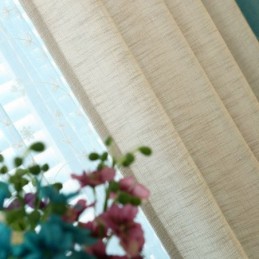 Ευρωπαϊκή Κουρτίνα Ποιμενικού Στυλ, Κατασκευασμένη Κατά Παραγγελία, Μονόχρωμη, Με Παχύρρευστη Ραφή