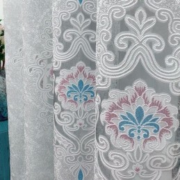 Κεντημένη Κουρτίνα Συσκότισης Κατά Παραγγελία, Ευρωπαϊκού Στιλ, Λουλουδάτες Κουρτίνες Παραθύρων Για Σαλόνι