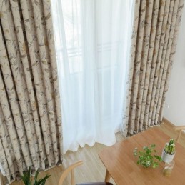Κουρτίνα Συσκότισης Nordic Linen, Κατασκευασμένη Κατά Παραγγελία, Με Σχέδιο Φυτού Για Σαλόνι, Υπνοδωμάτιο