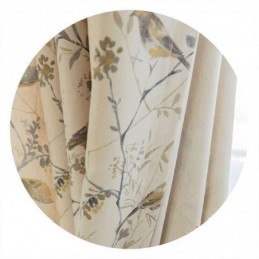 Κουρτίνα Συσκότισης Nordic Linen, Κατασκευασμένη Κατά Παραγγελία, Με Σχέδιο Φυτού Για Σαλόνι, Υπνοδωμάτιο