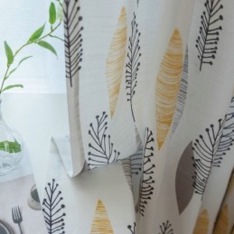 Κουρτίνα Συσκότισης Για Την Προστασία Του Περιβάλλοντος, Κατασκευασμένη Κατά Παραγγελία, Αμερικανικού Τύπου, Με Εκτύπωση Φύλλων, Σκουρόχρωμη Για Δωμάτιο, Υπνοδωμάτιο