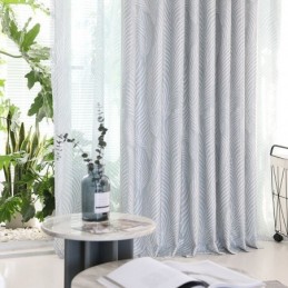 Κουρτίνα Συσκότισης Με Τυπωμένα Φύλλα, Κατά Παραγγελία, Nordic Για Σαλόνι/Υπνοδωμάτιο
