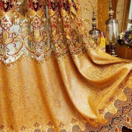 Ευρωπαϊκές Κεντημένες Κουρτίνες Πολυτελείας Για Σαλόνι/Υπνοδωμάτιο