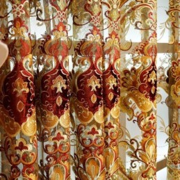 Ευρωπαϊκές Κεντημένες Κουρτίνες Πολυτελείας Για Σαλόνι/Υπνοδωμάτιο