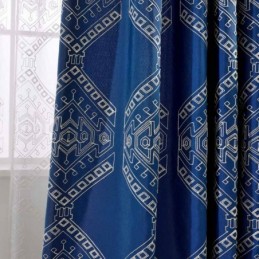 Μοντέρνα Κουρτίνα Συσκότισης Max Κατά Παραγγελία, Κουρτίνα Υπνοδωματίου Με Γεωμετρικό Κέντημα