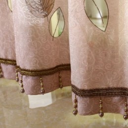 Μινιμαλιστική Κουρτίνα Voile Κατά Παραγγελία, Με Αναζωογονητικά Φύλλα Ζακάρ