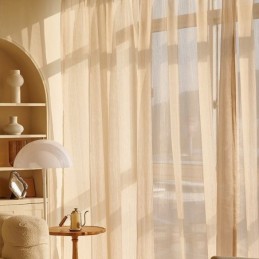 Όμορφη Κουρτίνα Voile Κατά Παραγγελία Από Μονόχρωμο Τούλι Για Σαλόνι/Υπνοδωμάτιο