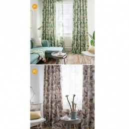 Αμερικανική Αγροτική Κουρτίνα Κατά Παραγγελία, Κουρτίνα Υπνοδωματίου Με Τυπωμένο Πράσινο Ύφασμα Προστασίας Περιβάλλοντος