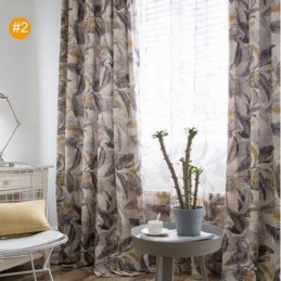 Αμερικανική Αγροτική Κουρτίνα Κατά Παραγγελία, Κουρτίνα Υπνοδωματίου Με Τυπωμένο Πράσινο Ύφασμα Προστασίας Περιβάλλοντος