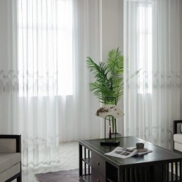 Διακοσμητική Διαφανής Κουρτίνα Κατά Παραγγελία, Κεντημένες Κουρτίνες Από Τούλι, Σαλόνι, Υπνοδωμάτιο