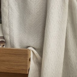 Γεωμετρικά Σχέδια Κουρτίνες Μοντέρνα Διαφανής Κουρτίνα Κατασκευασμένη Κατά Παραγγελία Κουρτίνα Για Σαλόνι Υπνοδωμάτιο