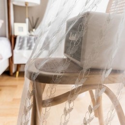Ευρωπαϊκές Κεντημένες Διαφανείς Κουρτίνες Voile Panel Drape Για Σαλόνι/Υπνοδωμάτιο