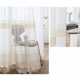 Κεντημένες Κουρτίνες Voile Nordic Sheer Για Σαλόνι/Υπνοδωμάτιο