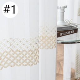 Κεντημένες Κουρτίνες Voile Nordic Sheer Για Σαλόνι/Υπνοδωμάτιο