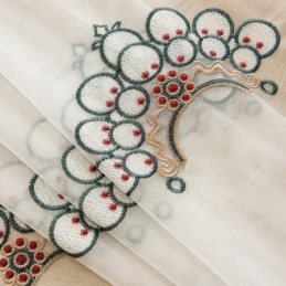 Κεντημένες Κουρτίνες Από Διαφανές Τούλι, Κομψές Κουρτίνες Cortinas Για Σαλόνι