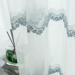 Διαφανής Κουρτίνα Κατά Παραγγελία, Κεντημένες Κουρτίνες Από Τούλι Για Υπνοδωμάτιο