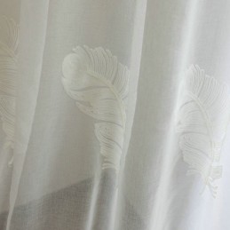 Διαφανής Κουρτίνα Με Κέντημα Φτερών Κουρτίνα Κατά Παραγγελία Μινιμαλιστική Βουάλ Σαλόνι Υπνοδωμάτιο