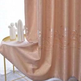 Μοντέρνα Πολυτελής Κουρτίνα Συσκότισης Κατά Παραγγελία Με Σχέδιο Κύματος Για Σαλόνι