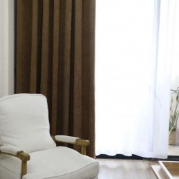 Πολυτελείς Μονόχρωμες Κουρτίνες Καφέ Παράθυρο Συσκότισης Για Σαλόνι/Υπνοδωμάτιο