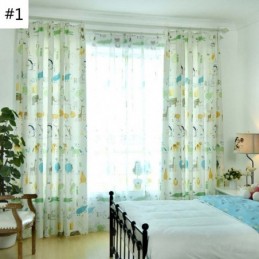 Μοντέρνα Ημι-Κουρτίνα Συσκότισης Κατά Παραγγελία Με Ζωάκια Και Σχέδια Για Παιδικό Δωμάτιο