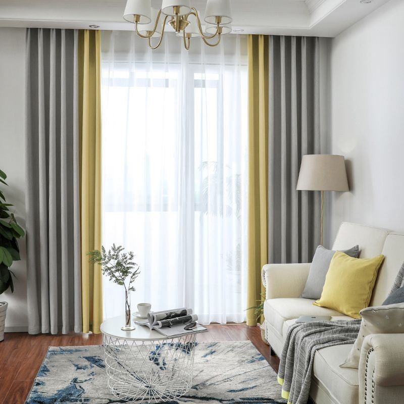 Κουρτίνα Συσκότισης Nordic Single Color Με Χοντρές Ραφές, Κατασκευασμένη Κατά Παραγγελία, Για Κουρτινόξυλο, Σαλόνι, Υπνοδωμάτιο