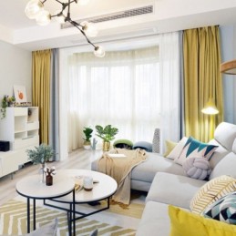 Κουρτίνα Συσκότισης Nordic Single Color Με Χοντρές Ραφές, Κατασκευασμένη Κατά Παραγγελία, Για Κουρτινόξυλο, Σαλόνι, Υπνοδωμάτιο