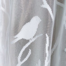Μοντέρνες Διαφανείς Κουρτίνες Bird Από Λευκό Τούλι Για Σαλόνι