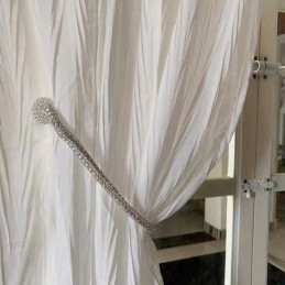 Κοντή Κουρτίνα Από Λευκό Τούλι, Κατά Παραγγελία, Μονόχρωμες Διαφανείς Κουρτίνες Βουάλ Για Σαλόνι