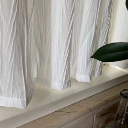 Κοντή Κουρτίνα Από Λευκό Τούλι, Κατά Παραγγελία, Μονόχρωμες Διαφανείς Κουρτίνες Βουάλ Για Σαλόνι
