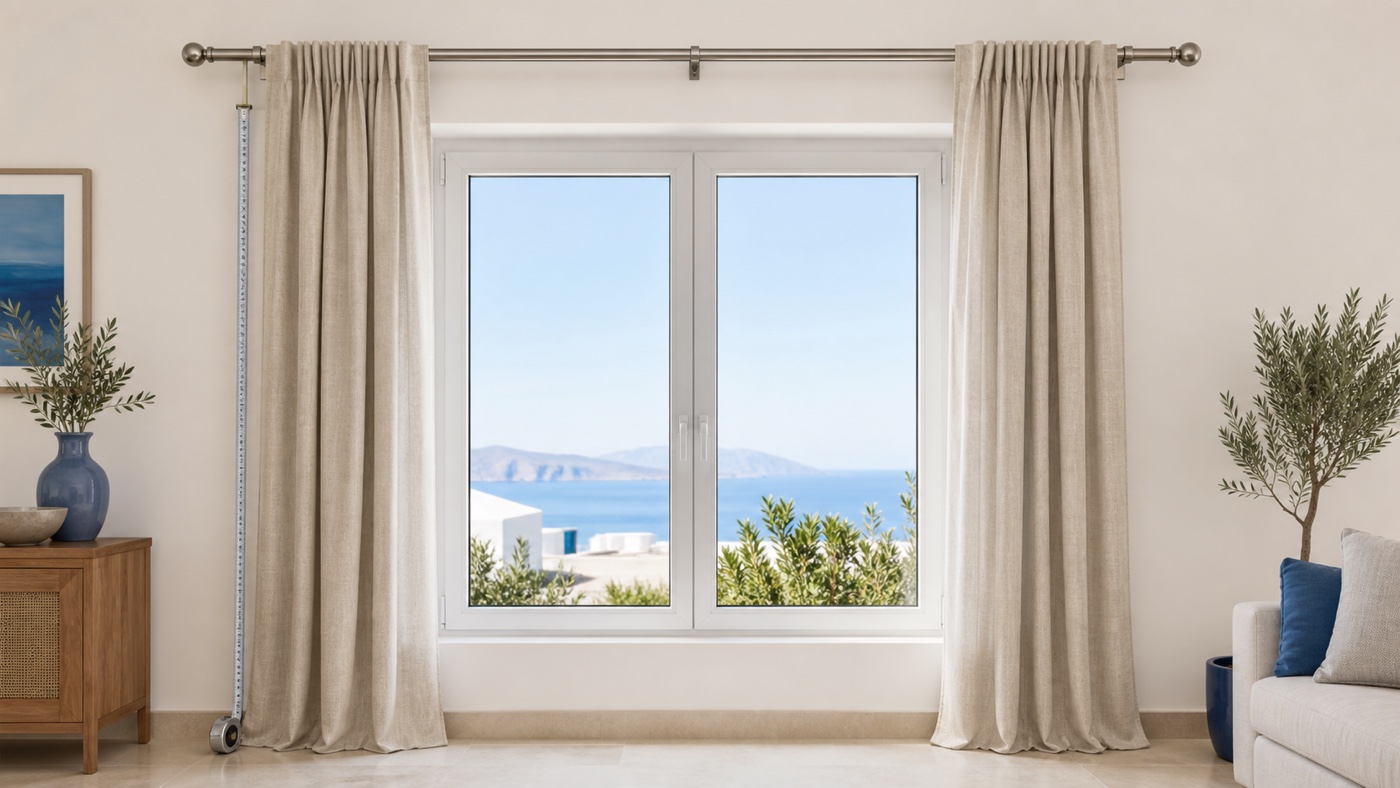 Πλήρες κοντάρι με άκρα, στηρίγματα και ολόκληρο παράθυρο